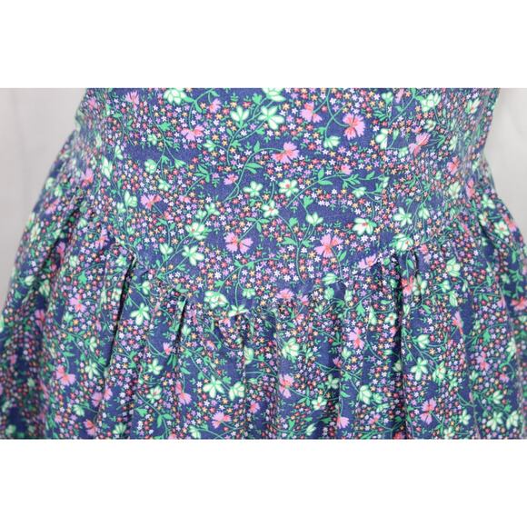 Vintage Candi Jones Micro Floral Sweetheart Dress Eyelet Lace Ruffle Cami Strap - Picture 6 of 16